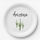 Desert Southwest Arziona Cactus Paper Cups Papieren Bordje (Voorkant)