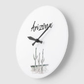 Desert Southwest Cactus Arizona Black White Grote Klok (Hoek)