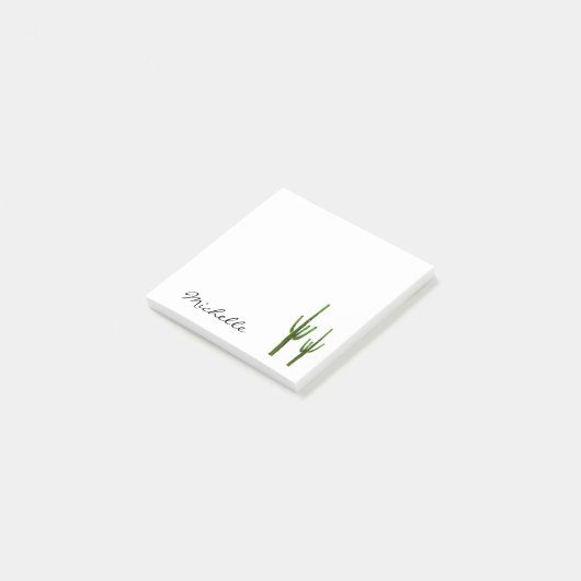 Desert Southwest Cactus Elegant Script Post-it® Notes (Schuin)