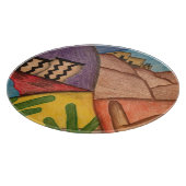 Desert Southwest Cactus Folk Art Snijplank (Hoek)