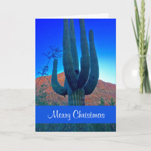 Desert Southwest Cactus Kerstmis Feestdagen Kaart