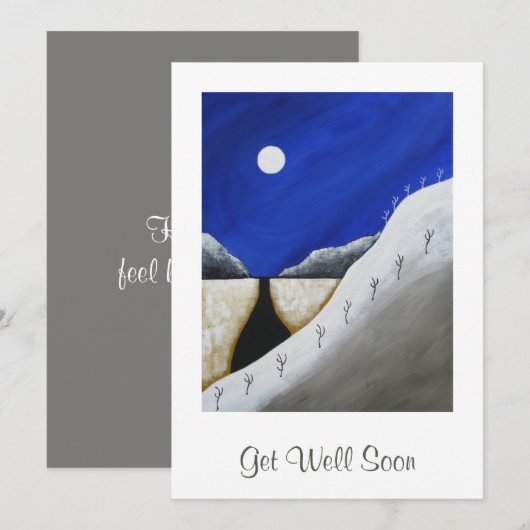 Desert Southwest Cactus krijgt snel goede typograf Feestdagenkaart (Voorkant / Achterkant)