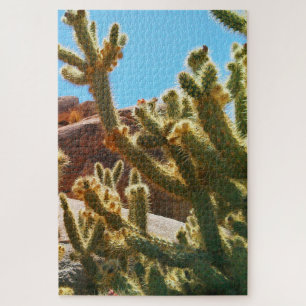 Desert Southwest Cholla Cactus Jigzaag Puzzle Legpuzzel