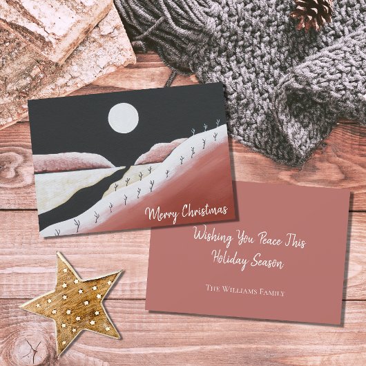 Desert Southwest Folk Art Kerstmis Feestdagenkaart