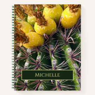 Desert Southwest Green Barrel Cactus Personalized Notitieboek