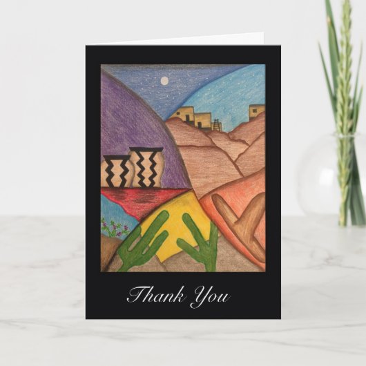 Desert Southwest Hartelijk dank Wenskaart Bedankkaart (Voorkant)