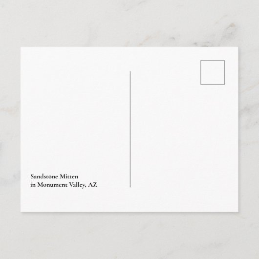 Desert Southwest Monument Valley Arizona Briefkaart (Achterkant)