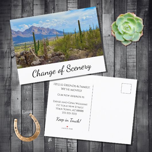 Desert Southwest New Home Elegant Moving Aankondigingskaart
