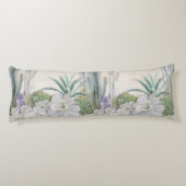 Desert Southwestern Cactus Succulent Shiplap Wood Lichaamskussen (Achterkant)