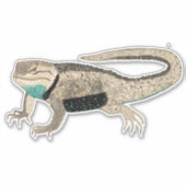 Desert Spiny Lizard Colour Pencil Natuur Art Sticker (Voorkant)