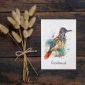 Desert Spirit, Roadrunner in Waterverf gewoonte Briefkaart