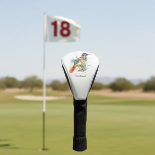 Desert Spirit, Roadrunner in Waterverf gewoonte Golfheadcover