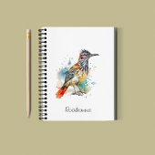 Desert Spirit, Roadrunner in Waterverf gewoonte Notitieboek