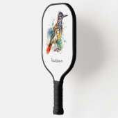 Desert Spirit, Roadrunner in Waterverf gewoonte Pickleball Paddle (Links)