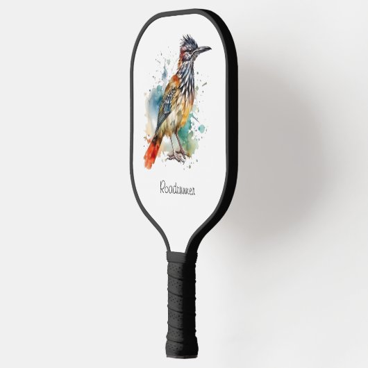 Desert Spirit, Roadrunner in Waterverf gewoonte Pickleball Paddle (Links)
