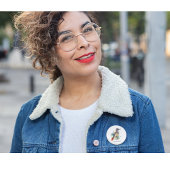 Desert Spirit, Roadrunner in Waterverf gewoonte Ronde Button 3,2 Cm