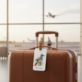 Desert Spirit, Roadrunner in Waterverf, op maat Bagagelabel