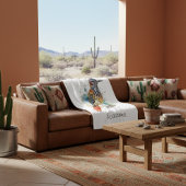 Desert Spirit, Roadrunner in Waterverf, op maat Fleece Deken