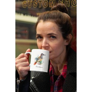 Desert Spirit, Roadrunner in Waterverf, op maat Koffiemok