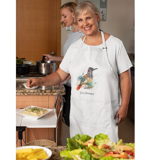 Desert Spirit, Roadrunner in Waterverf, op maat Lang Schort