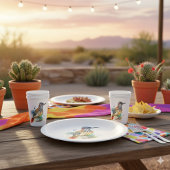 Desert Spirit, Roadrunner in Waterverf, op maat Papieren Bordje