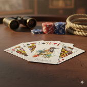 Desert Spirit, Roadrunner in Waterverf, op maat Pokerkaarten