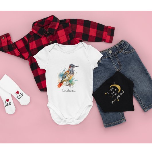 Desert Spirit, Roadrunner in Waterverf, op maat Romper