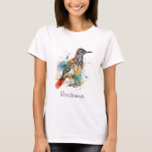 Desert Spirit, Roadrunner in Waterverf, op maat T-shirt (Voorkant)