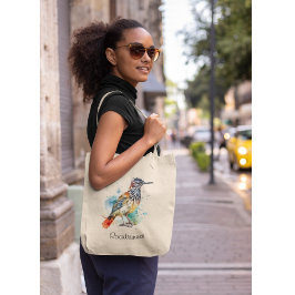 Desert Spirit, Roadrunner in Waterverf, op maat Tote Bag