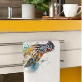 Desert Spirit, Roadrunner in Waterverf Theedoek