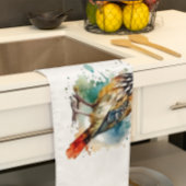 Desert Spirit, Roadrunner in Waterverf Theedoek