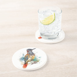 Desert Spirit, Roadrunner in Waterverf Zandsteen Onderzetter