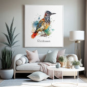 Desert Spirit, Roasrunner in Waterverf gewoonte Poster