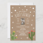 Desert Stars Wolf Pup Neutral Baby shower Kaart (Voorkant)