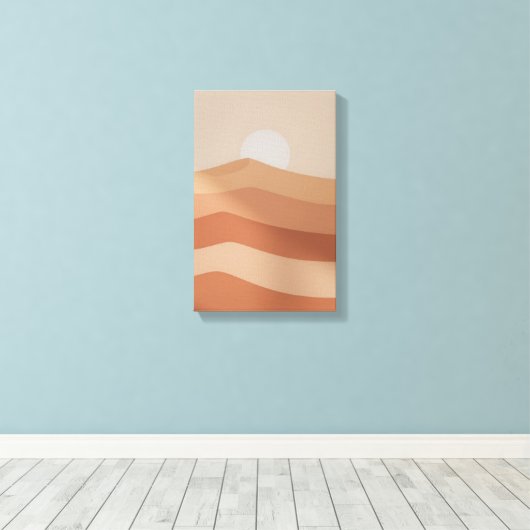 Desert sticker with a simple design canvas afdruk (Insitu (Houten vloer))