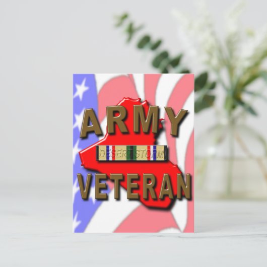 Desert Storm Army Veteran Briefkaart (Staand voorkant)