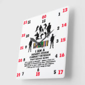 Desert Storm Combat Veteran Vierkante Klok (Hoek)