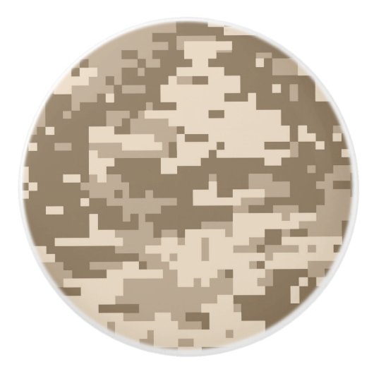 Desert Storm Digital Camouflage Keramische Knop (Voorkant)