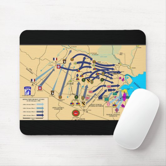 DESERT STORM MAP Mousepad Muismat (Met muis)