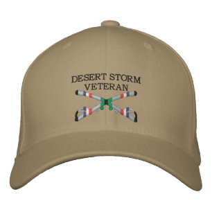 Desert Storm veteraan cavalerie gekruist Sabres Pe Geborduurde Pet