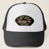 DESERT STORM WAR VETERAN TRUCKER HAT TRUCKER PET (Voorkant)