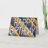 Desert Stripes Happy Birthday Kaart (Voorkant)