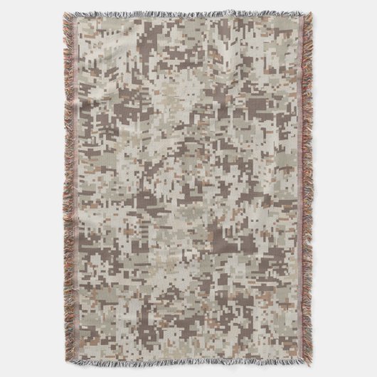 Desert Style Digital pixel beige Camouflage Deken (Voorkant Verticaal)