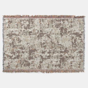 Desert Style Digital pixel beige Camouflage Deken