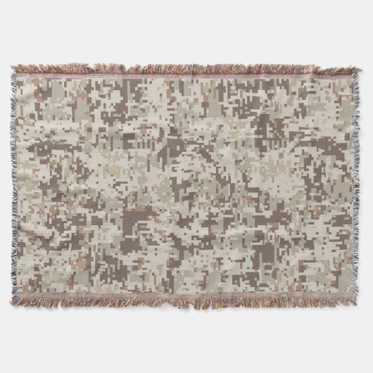 Desert Style Digital pixel beige Camouflage Deken (Voorkant)