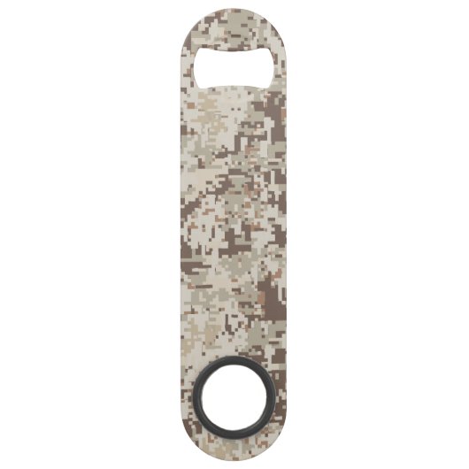 Desert Style Digital pixel beige Camouflage Speed Flessenopener (Voorkant)