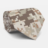 Desert Style Digital pixel beige Camouflage Stropdas (Opgerold)