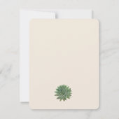 Desert Succulent Bridal Shower Invitation Kaart (Achterkant)