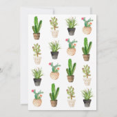 Desert Succulent Bridal Shower Invitation - Roze Kaart (Achterkant)