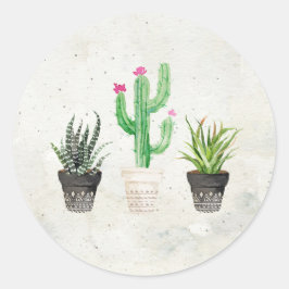 Desert Succulent Cactus Favor Stickers - Steen
